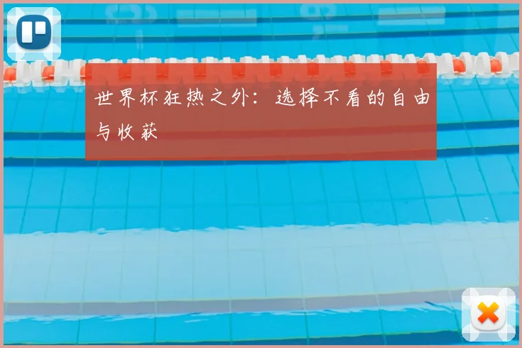 世界杯狂热之外：选择不看的自由与收获